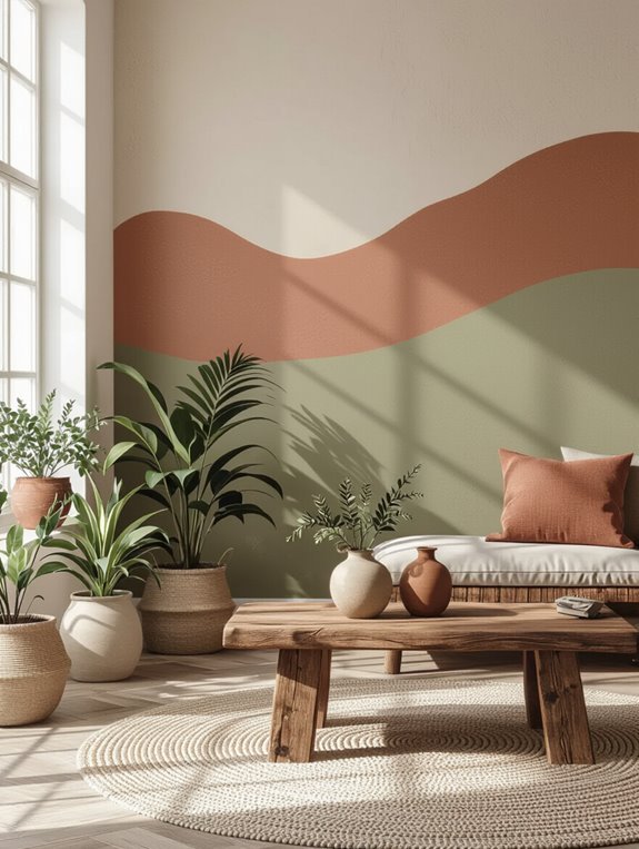 warm harmonious earthy hues