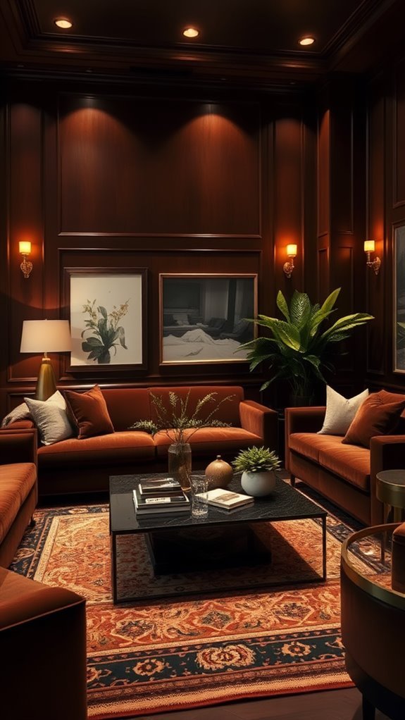 warm inviting chocolate tones