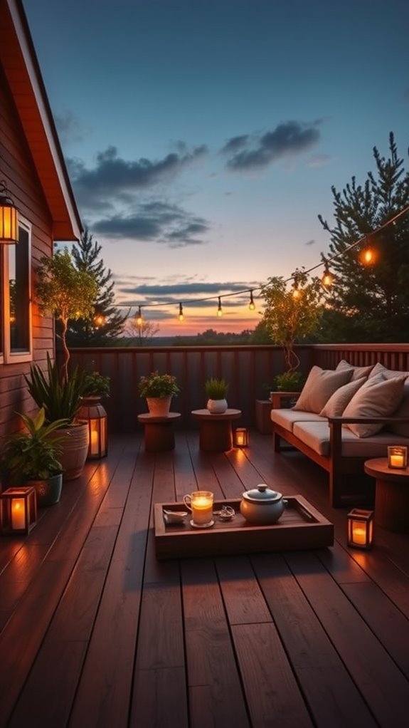 warm lanterns create ambiance