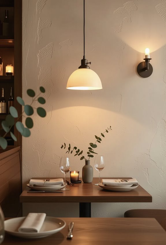 warm layered dimmable lighting