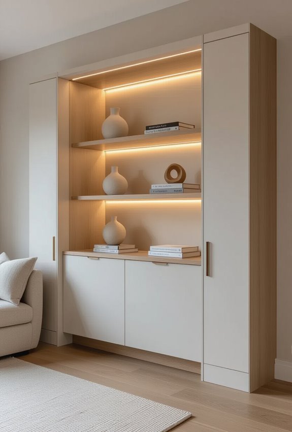 warm led cupboard display lighting
