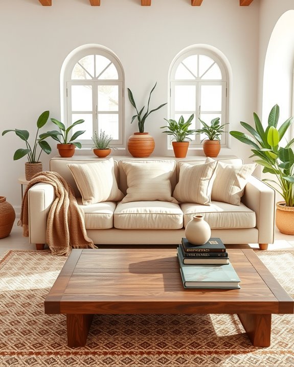 warm mediterranean living room