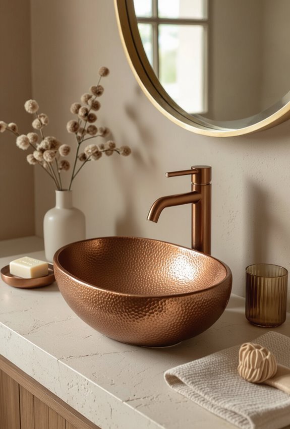 warm metallics with patina