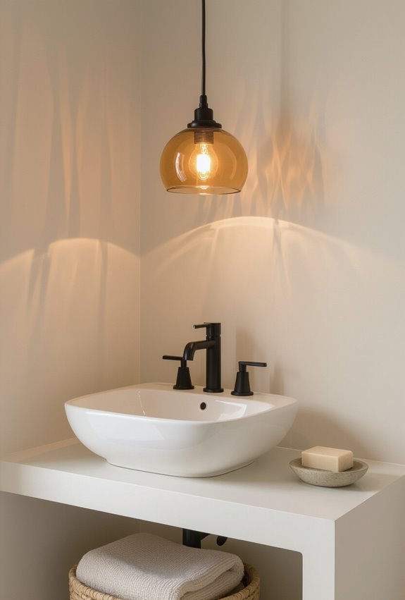 warm minimalist lighting enhances depth