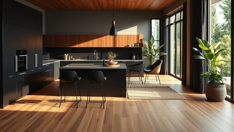 warm modern black wood design