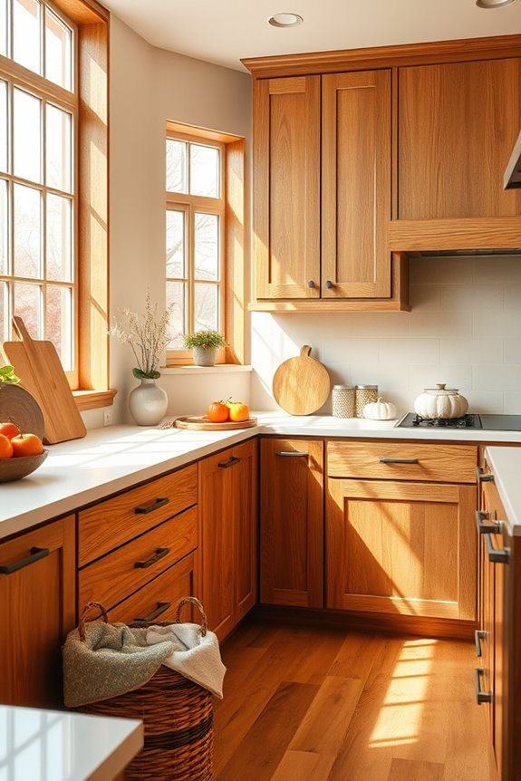 warm natural wood cabinetry