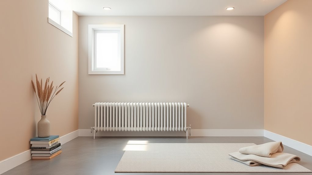 warm neutrals enhance basement spaces