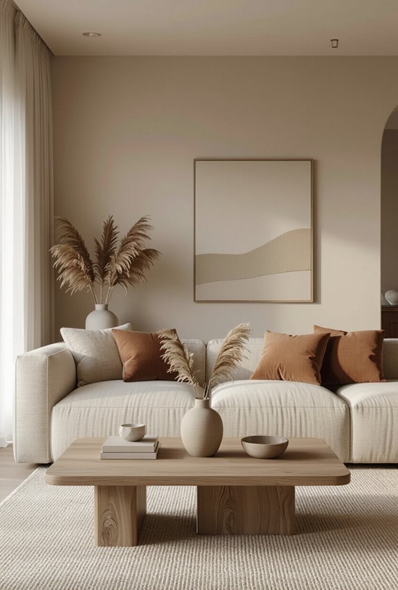 warm neutrals with texture