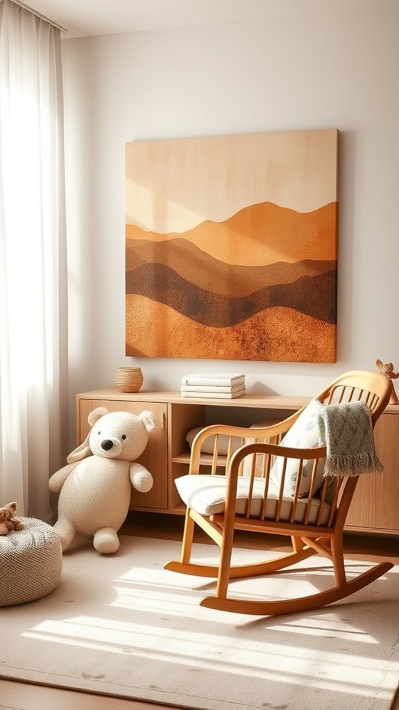 warm nurturing nursery art
