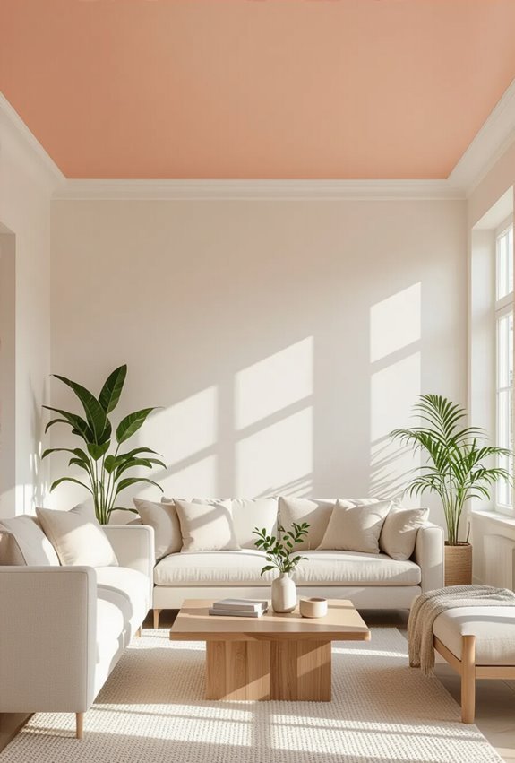 warm peach diffused natural light