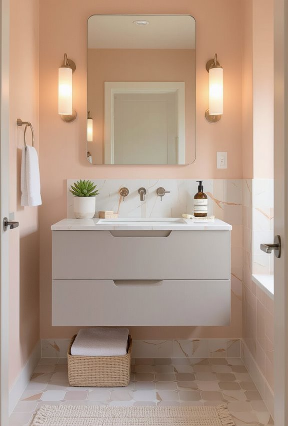 warm peach textured gray