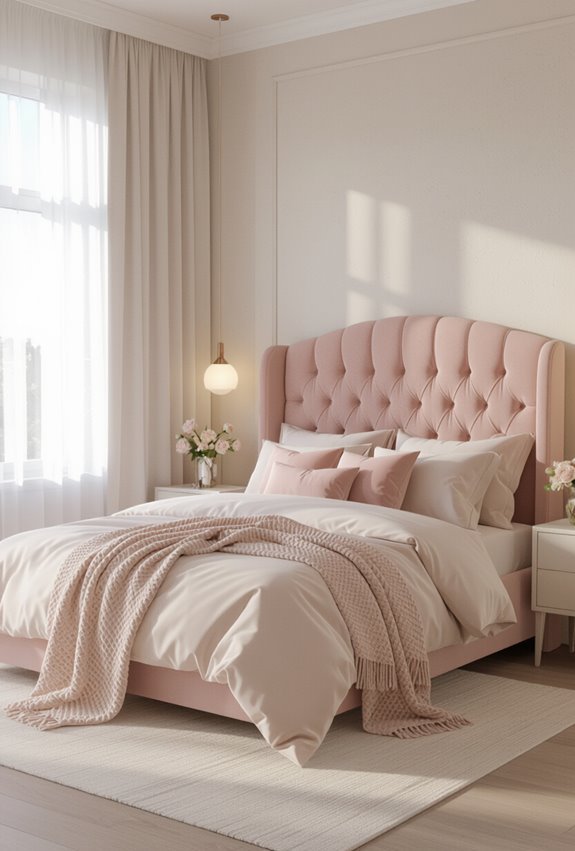 warm pink lighting for coziness