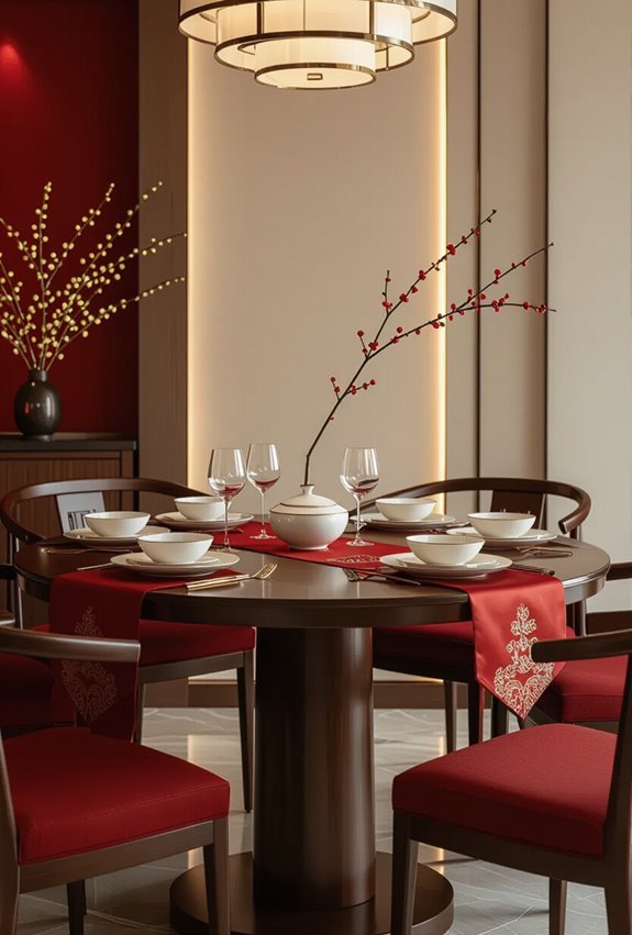 warm red and gold