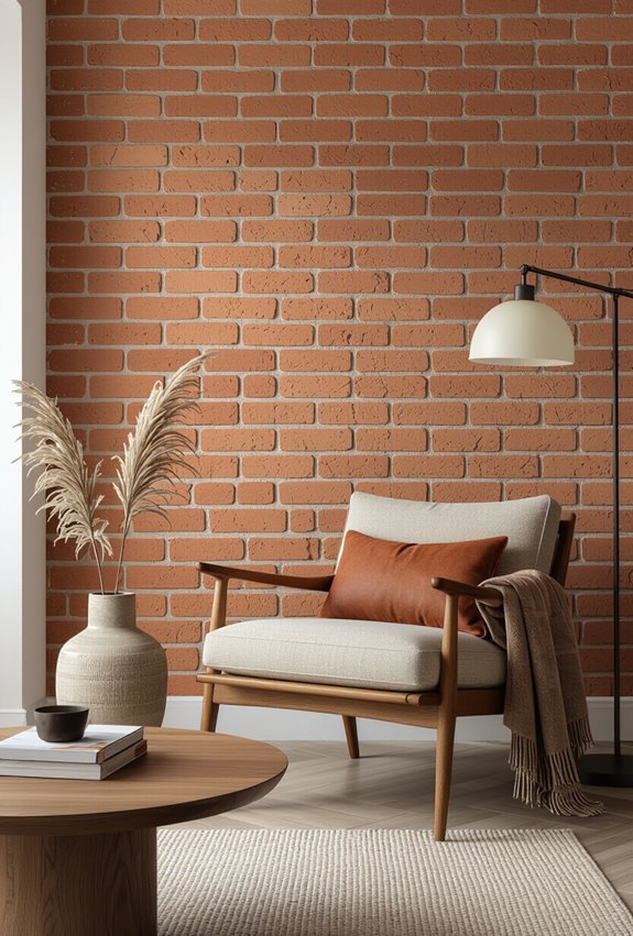 warm rustic terracotta brick
