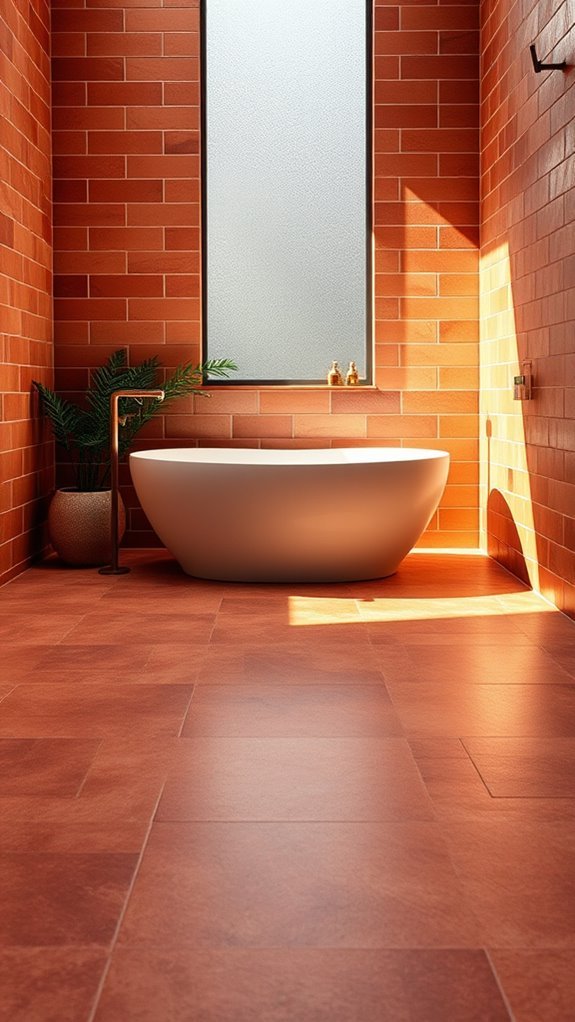 warm rustic terracotta tiles