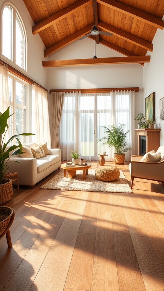 warm rustic wood tiles