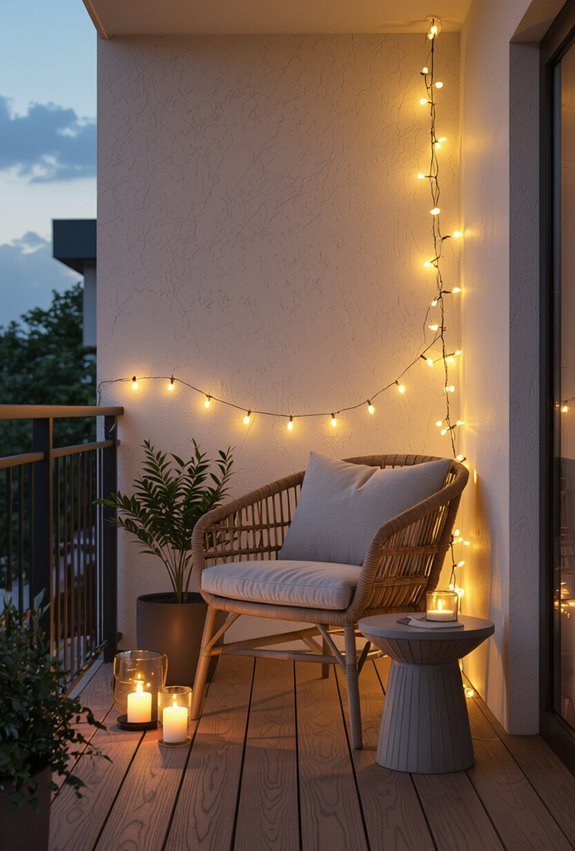 warm solar string lit retreat