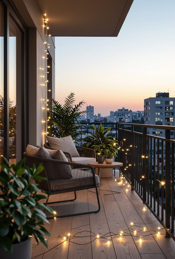 warm string lights for ambiance