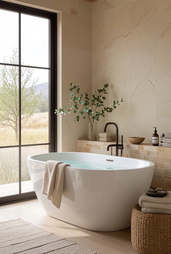 warm tactile freestanding bathscape