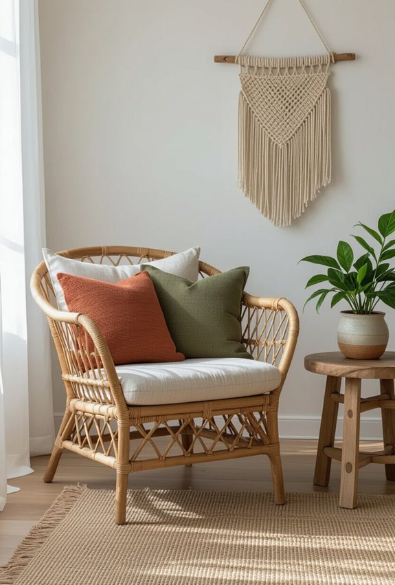 warm terracotta and sagey neutrals