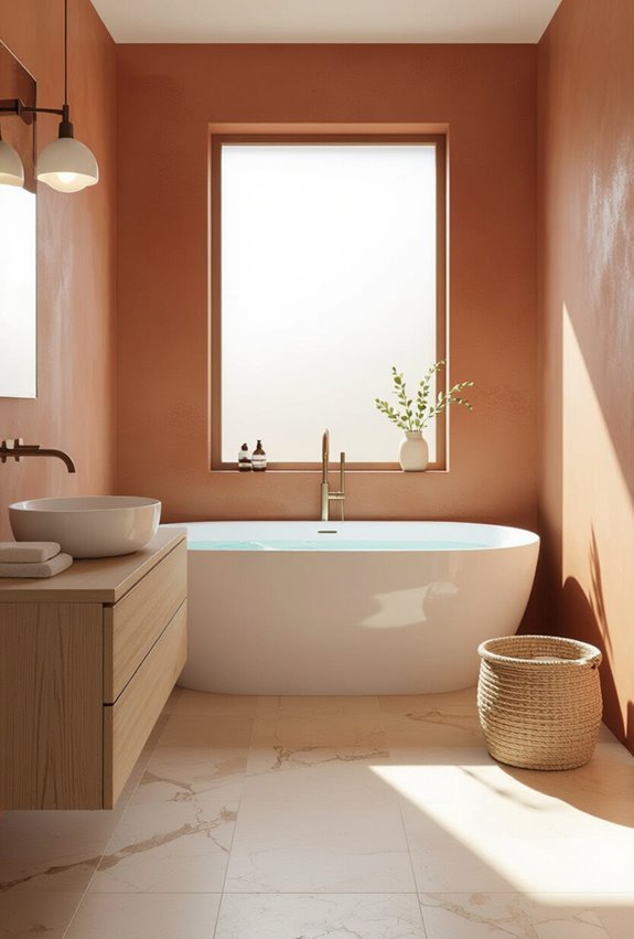 warm terracotta textured natural accents