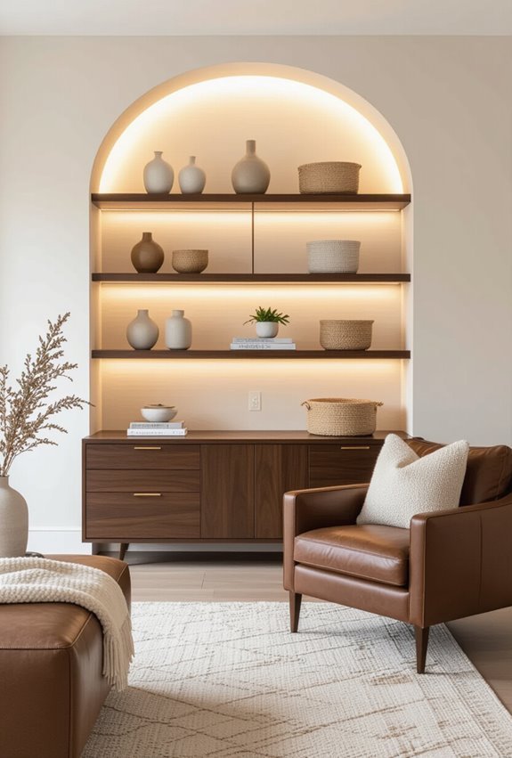 warm textured brown storage