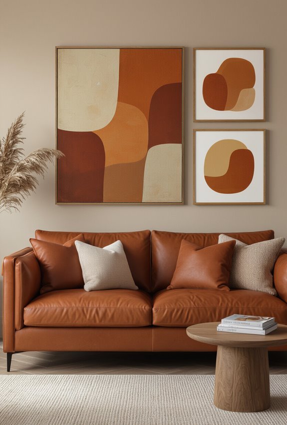 warm textured brown wall art