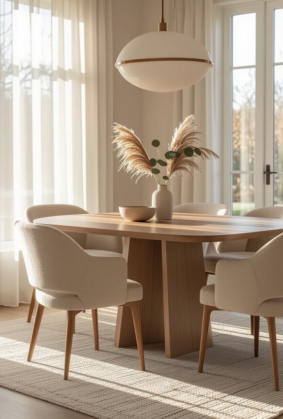 warm textured candlelit dining room
