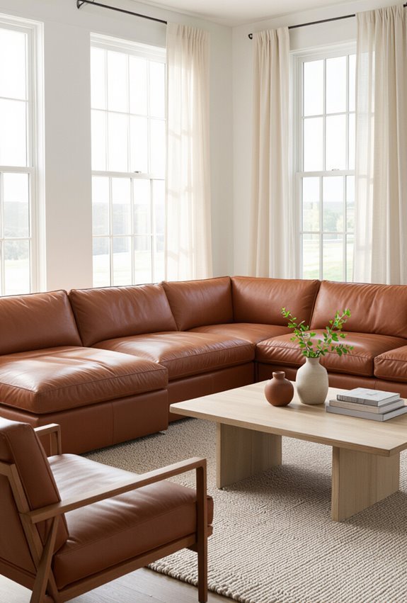 warm textured layered seating