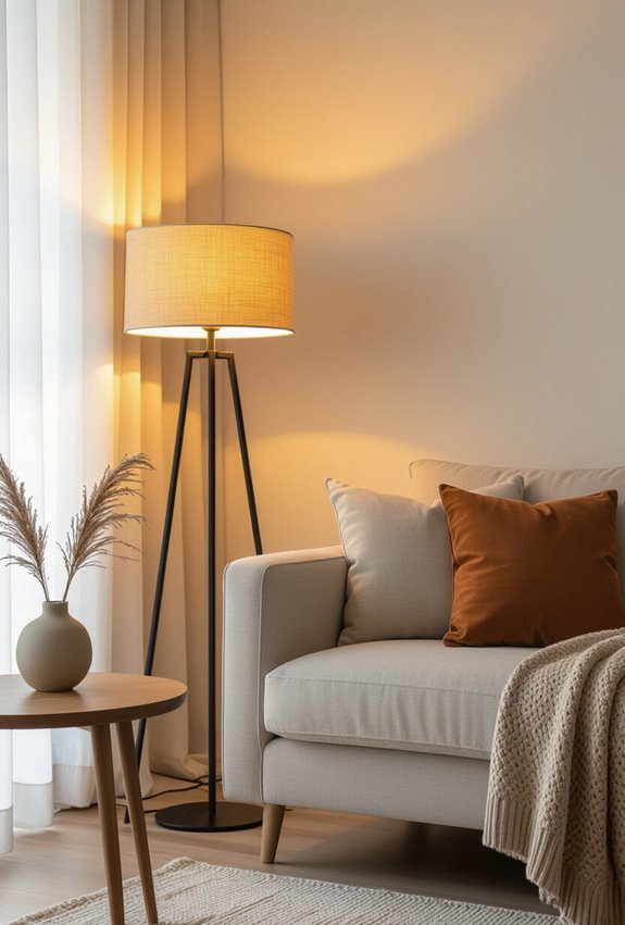 warm toned lighting for coziness