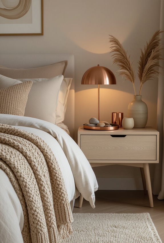 warm toned metallic accent details
