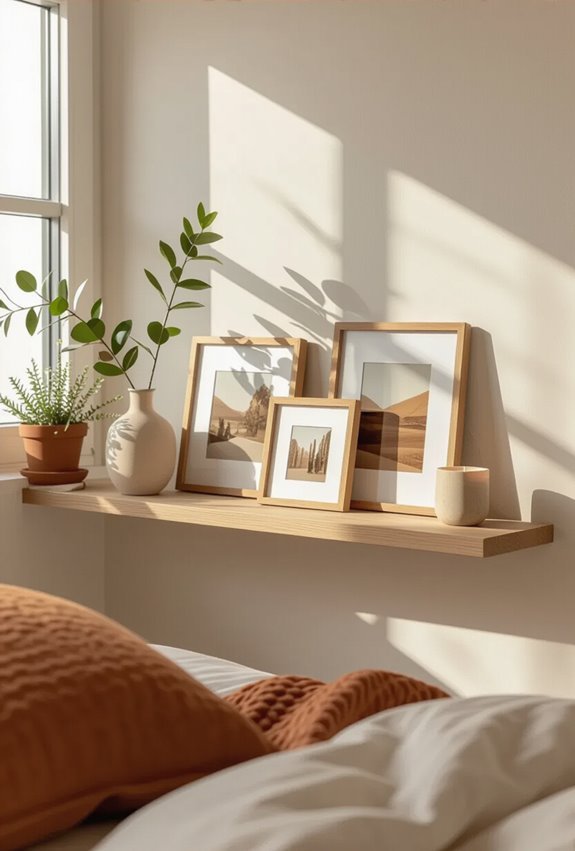 warm toned vintage photo display