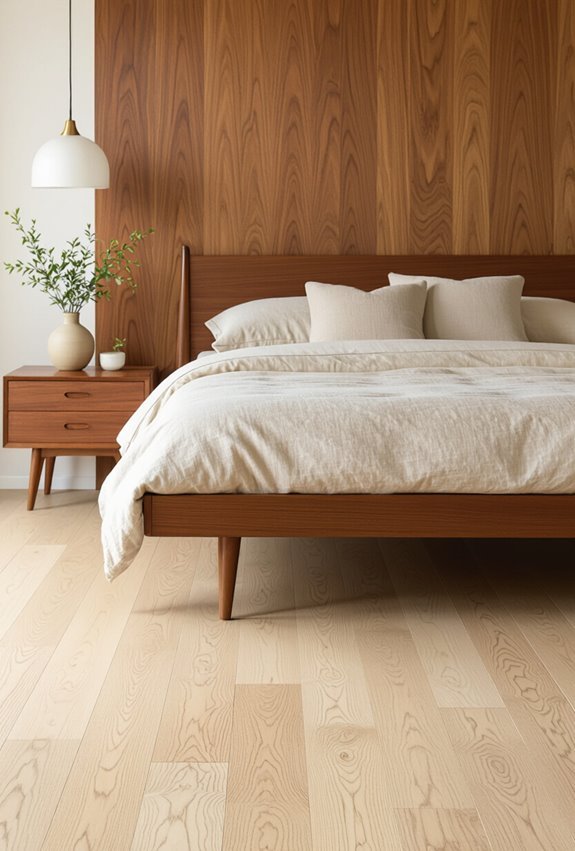 warm walnut and teak