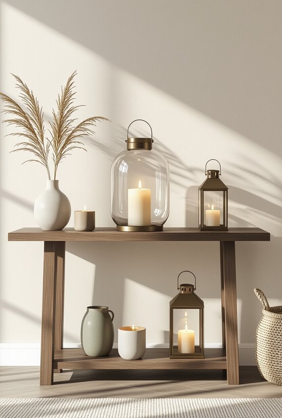 warm welcoming candlelit entryway ambiance