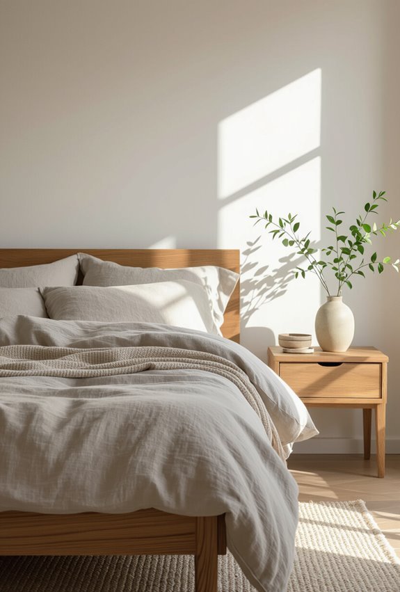 warm wood and linen textures