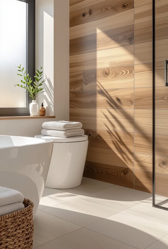 warm wood cool stone
