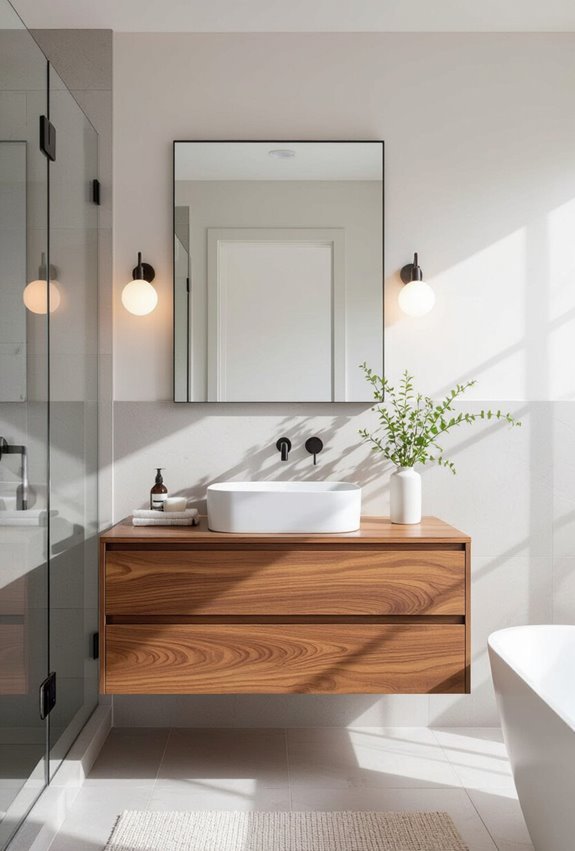warm wood softens contemporary designs