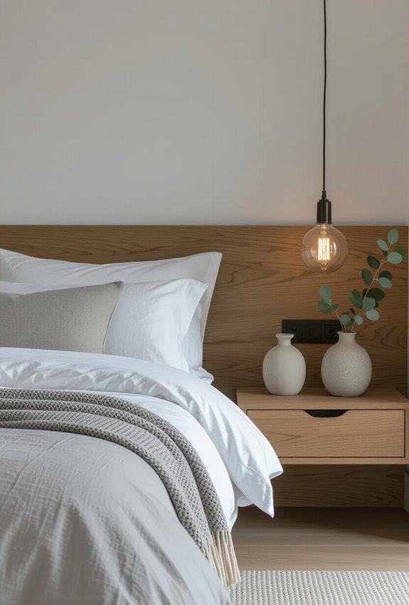 warm wood softens grey white