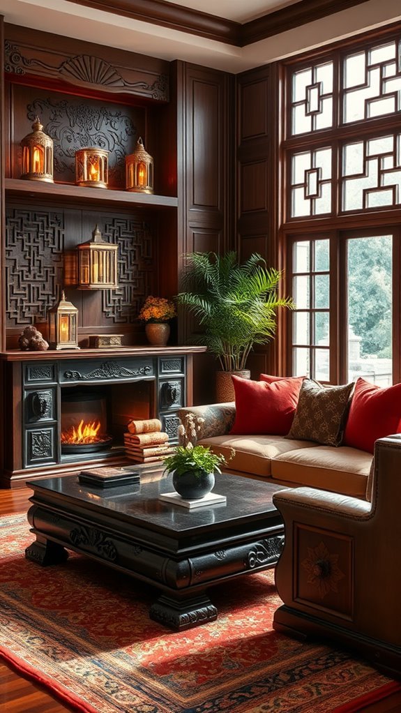 warm wooden embellishments featured