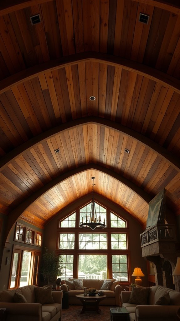 warm wooden overhead ambiance