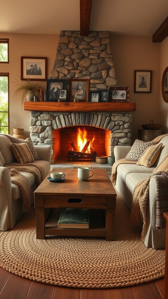 warmth of crackling embers