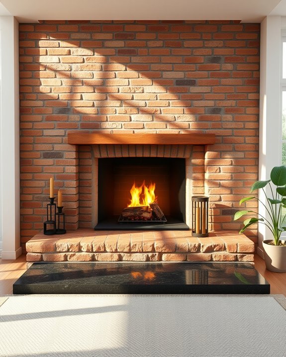warmth through brick surrounds