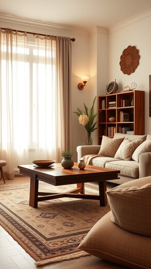 warmth through rustic accents