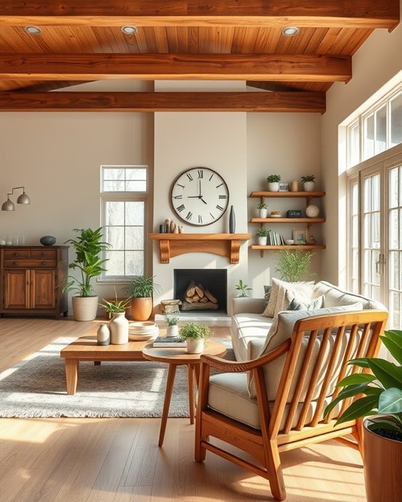 warmth through wood accents