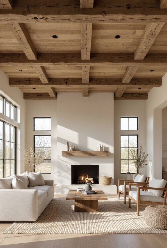 warmth with exposed beams