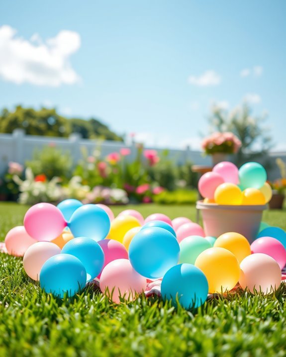 water balloon toss fun