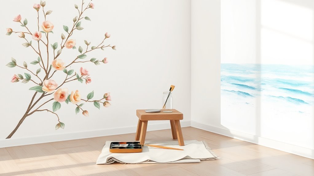 watercolor mural painting techniques