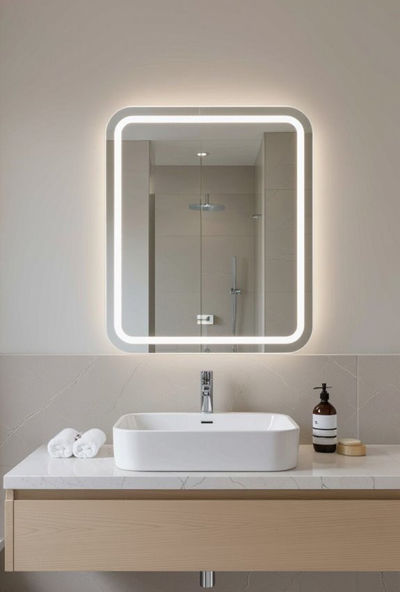 waterproof sealed led mirrors