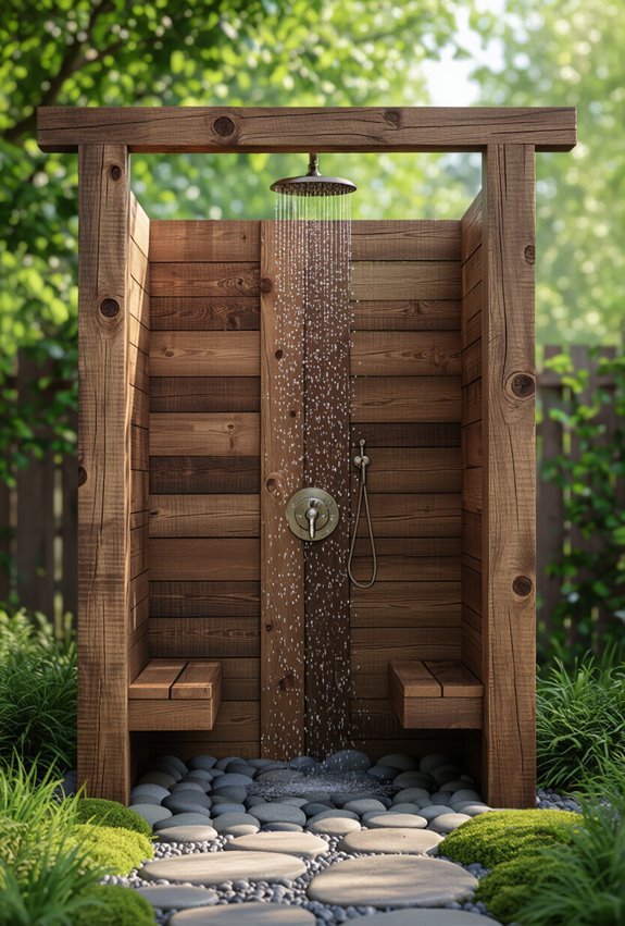 weathered cedar and teak