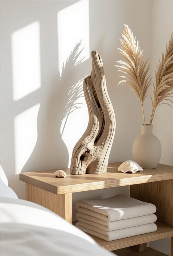weathered driftwood coastal accents